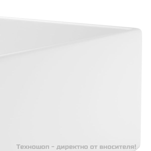 Мивка за баня с преливник, керамична, матово бяла