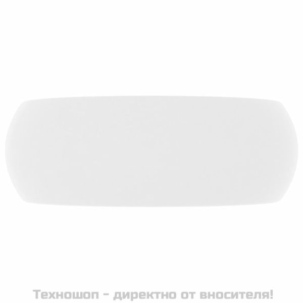 Луксозна кръгла мивка, матово бяла, 40x15 см, керамика