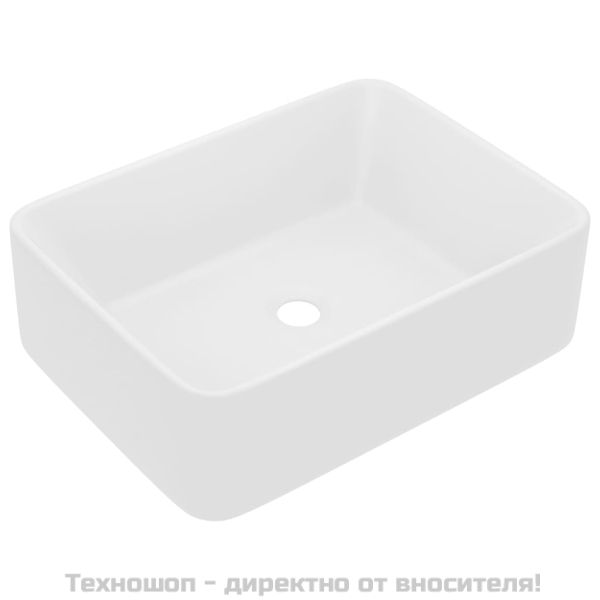 Луксозна мивка, матово бяла, 41x30x12 см, керамика