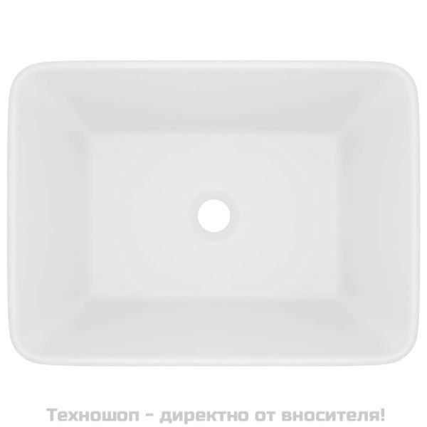 Луксозна мивка, матово бяла, 41x30x12 см, керамика
