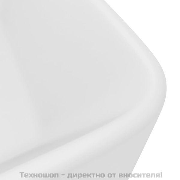 Луксозна мивка, матово бяла, 41x30x12 см, керамика