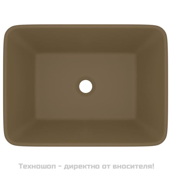 Луксозна мивка, матово кремава, 41x30x12 см, керамика