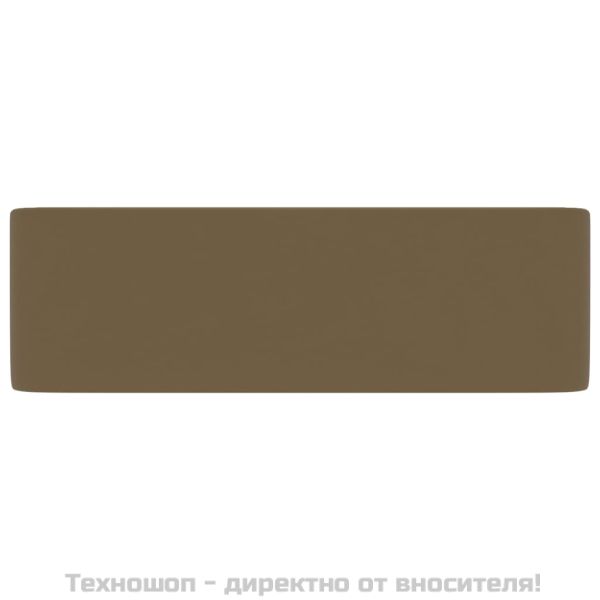 Луксозна мивка, матово кремава, 41x30x12 см, керамика