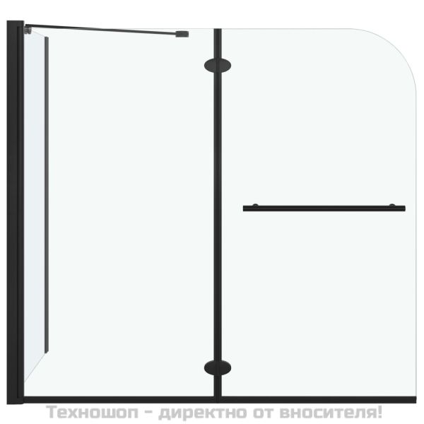 Двойно сгъваема душ кабина ESG 120x68x130 см черна