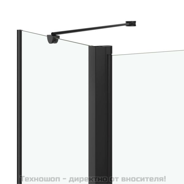 Двойно сгъваема душ кабина ESG 120x68x130 см черна