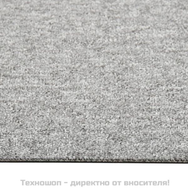 Килимни плочки за под, 20 бр, 5 м², 50x50 см, светлосиви
