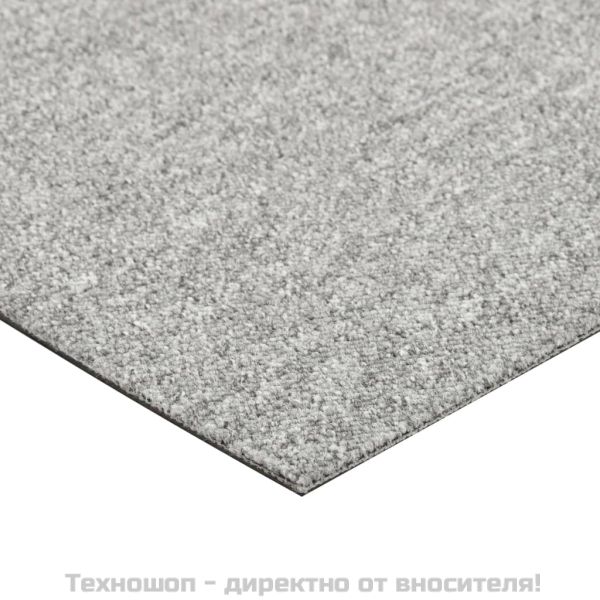 Килимни плочки за под, 20 бр, 5 м², 50x50 см, светлосиви