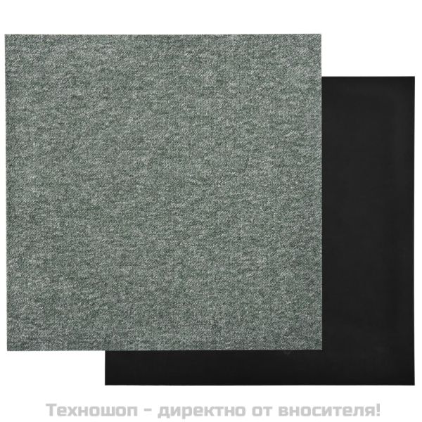 Килимни плочки за под, 20 бр, 5 м², 50x50 см, зелени