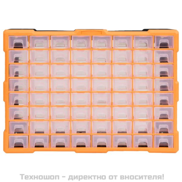 Шкаф органайзер с 64 чекмеджета, 52x16x37,5 см