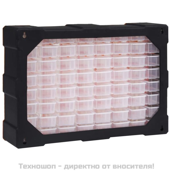 Шкаф органайзер с 64 чекмеджета, 52x16x37,5 см