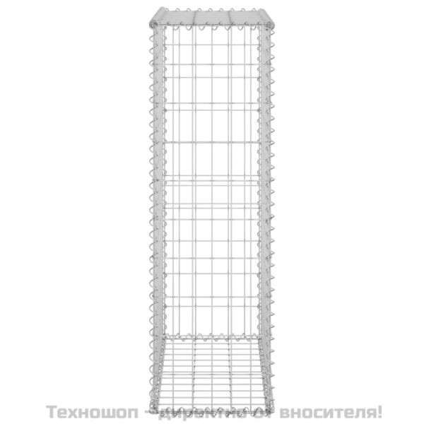 Габионна стена с капаци, поцинкована стомана, 60x30x100 см