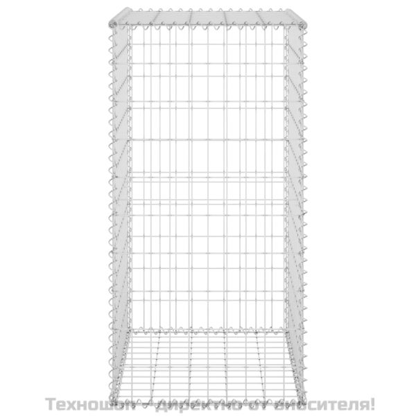 Габионна стена с капаци, поцинкована стомана, 60x50x100 см