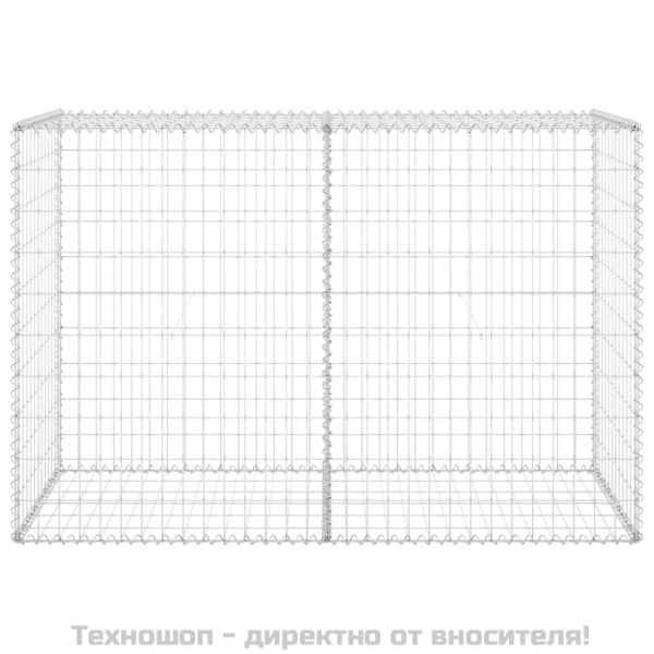 Габионна стена с капаци, поцинкована стомана, 150x60x100 см