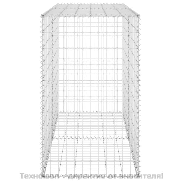 Габионна стена с капаци, поцинкована стомана, 150x60x100 см