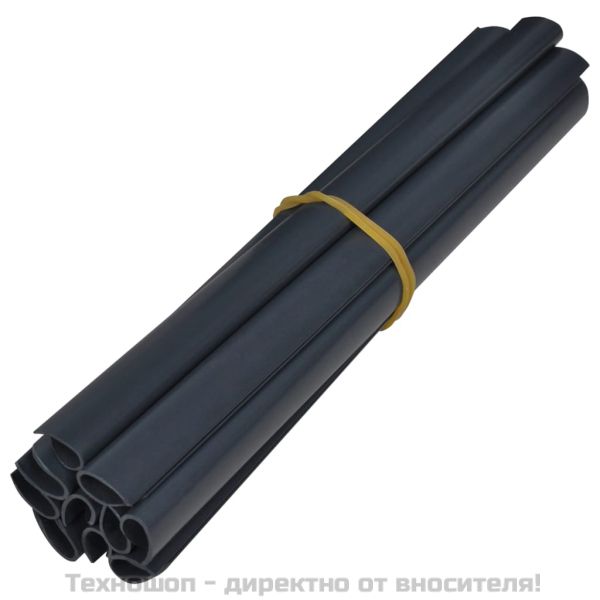 Лента за покриване на огради, PVC, 35x0,19 м, тъмносив мат