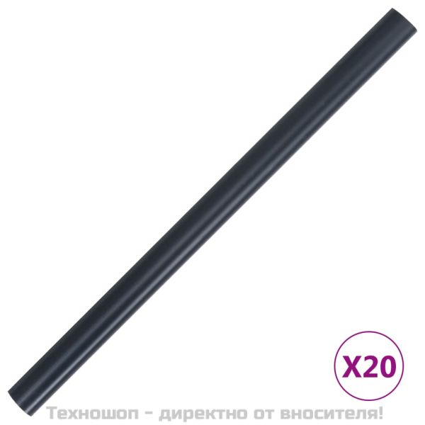 Лента за покриване на огради, PVC, 35x0,19 м, тъмносив мат