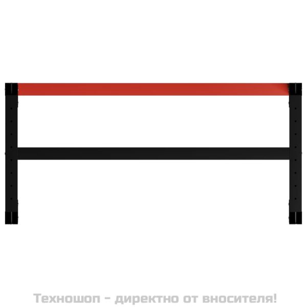 Рамка за работна маса, метал, 120x57x79 см, черно и червено