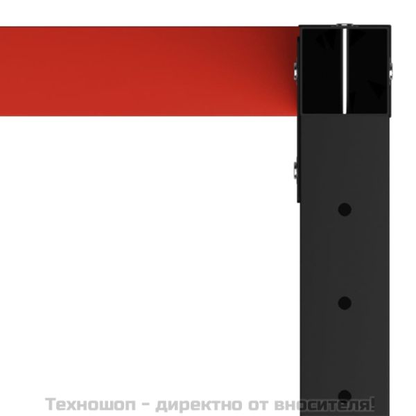 Рамка за работна маса, метал, 120x57x79 см, черно и червено