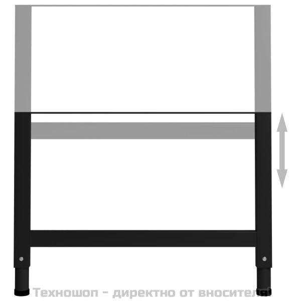 Подвижни рамки за работна маса 2 бр метал 85x(69-95,5) см черни