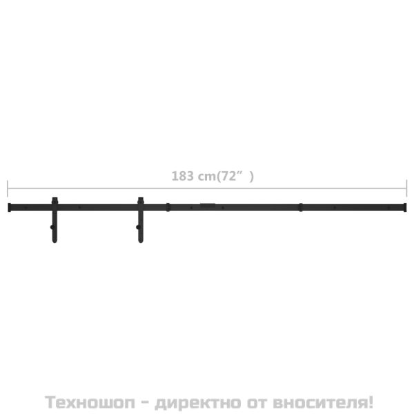 Комплект за мини плъзгаща врата за шкаф, стомана, 183 см