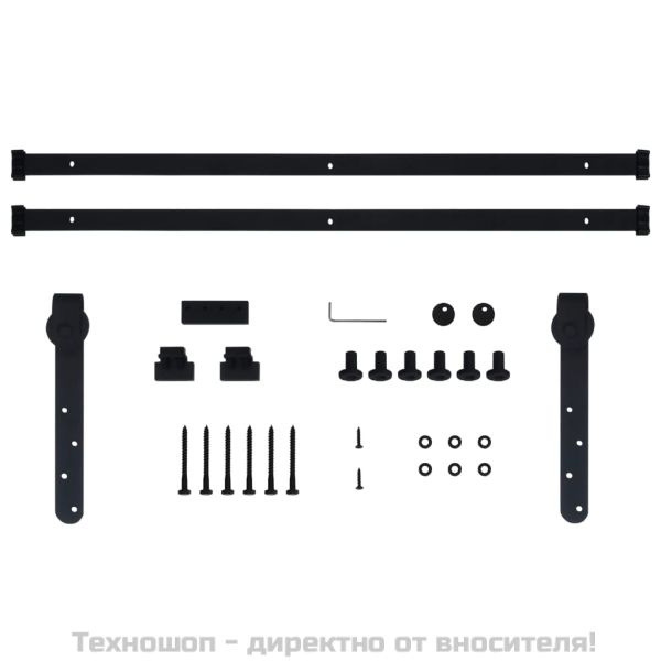 Комплект за мини плъзгаща врата за шкаф, стомана, 200 см