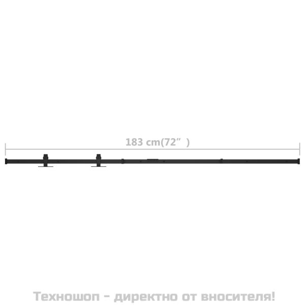 Комплект за мини плъзгаща врата за шкаф, стомана, 183 см