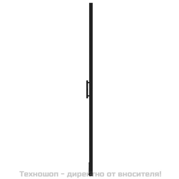 Врата за душ, закалено стъкло, 81x195 см, черна