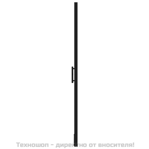 Врати за душ, закалено стъкло, 100x178 см, черни