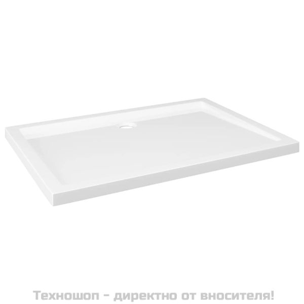 Правоъгълно ABS душ корито, бяло, 80x110 см
