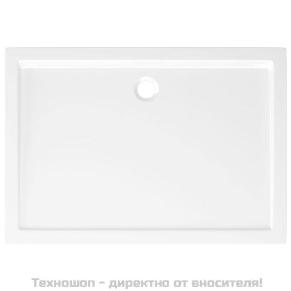 Правоъгълно ABS душ корито, бяло, 80x110 см