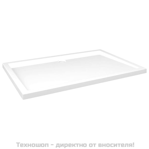 Правоъгълно ABS душ корито, бяло, 80x120 см