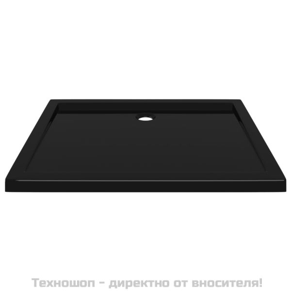 Правоъгълно ABS душ корито, черно, 70x90 см