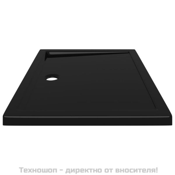 Правоъгълно ABS душ корито, черно, 70x90 см