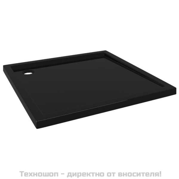 Квадратно ABS душ корито, черно, 90x90 см