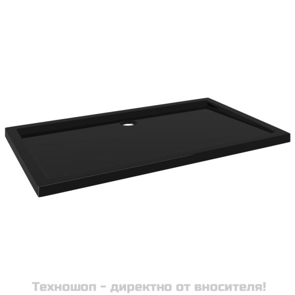 Правоъгълно ABS душ корито, черно, 70x120 см