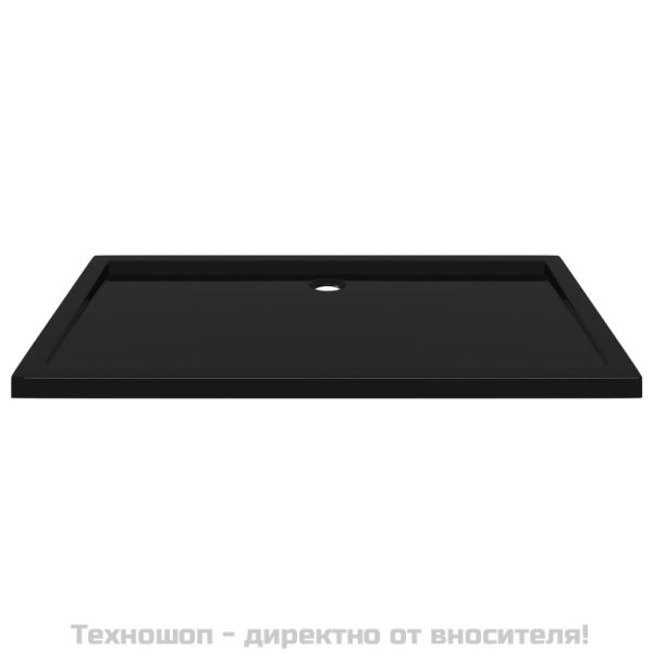 Правоъгълно ABS душ корито, черно, 70x120 см
