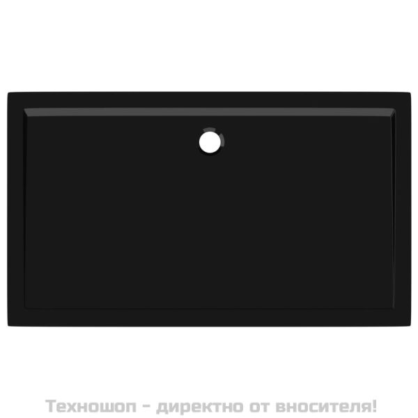 Правоъгълно ABS душ корито, черно, 70x120 см