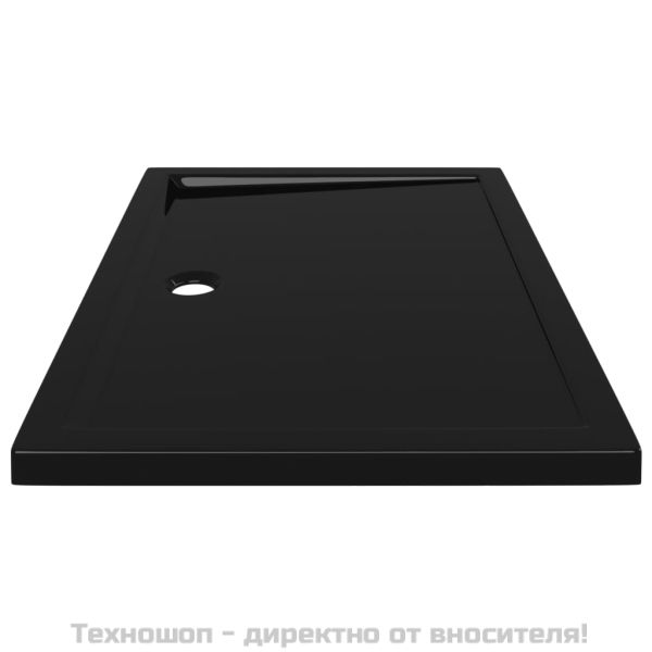 Правоъгълно ABS душ корито, черно, 70x100 см