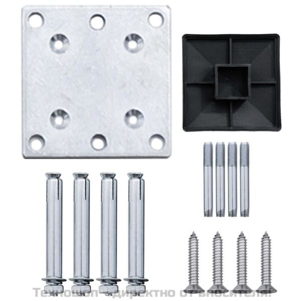 Ограден панел, WPC, 95x186 см, черен