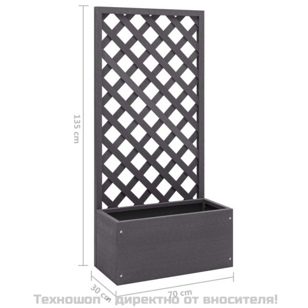 Плантер с пергола, 65x30x135 см, WPC