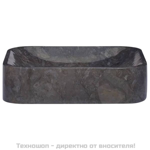 Черна мивка, 40x40x10 см, мрамор