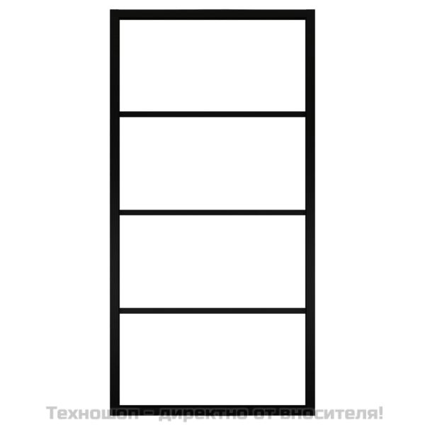 Плъзгаща се врата алуминий и ESG стъкло 102,5x205 см черна