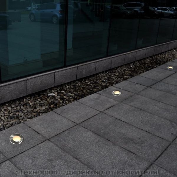 Градински лампи за вграждане в земя, 12 бр, кръгли