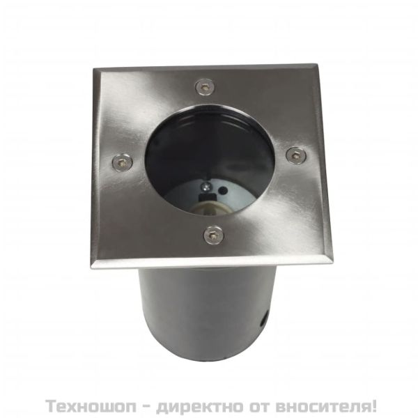 Градински лампи за вграждане в земя, 12 бр, квадратни