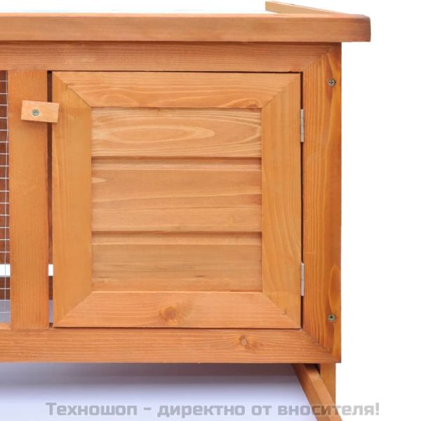 Външна клетка за зайци/други малки животни, 1 отделение, дърво