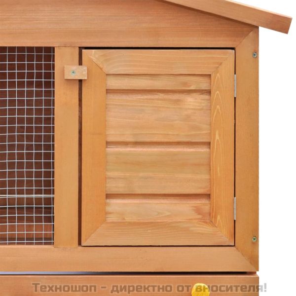 Външна клетка за зайци/други малки животни, 3 врати, дърво