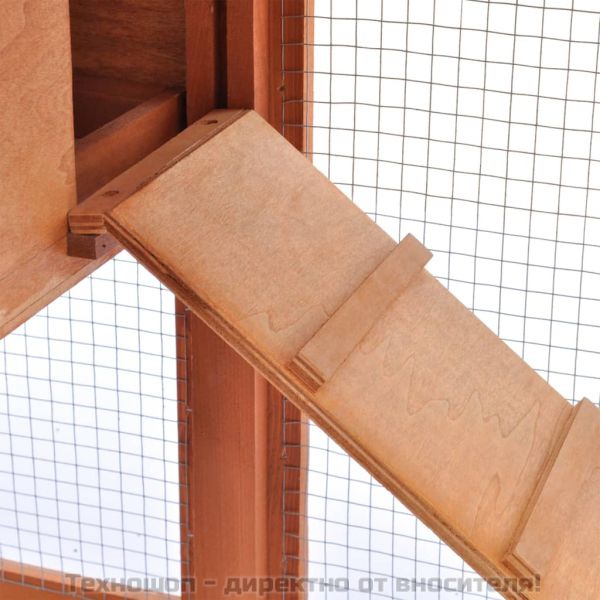 Външна голяма клетка за зайци/други малки животни, дърво