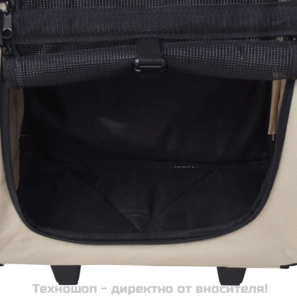 Количка за домашни любимци, бежова, мултифункционална