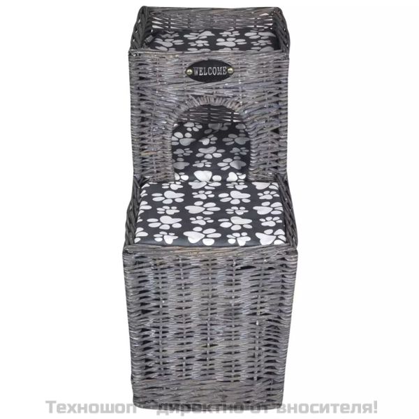 Върбово котешко дърво/къща/замък/драскалка с възглавница