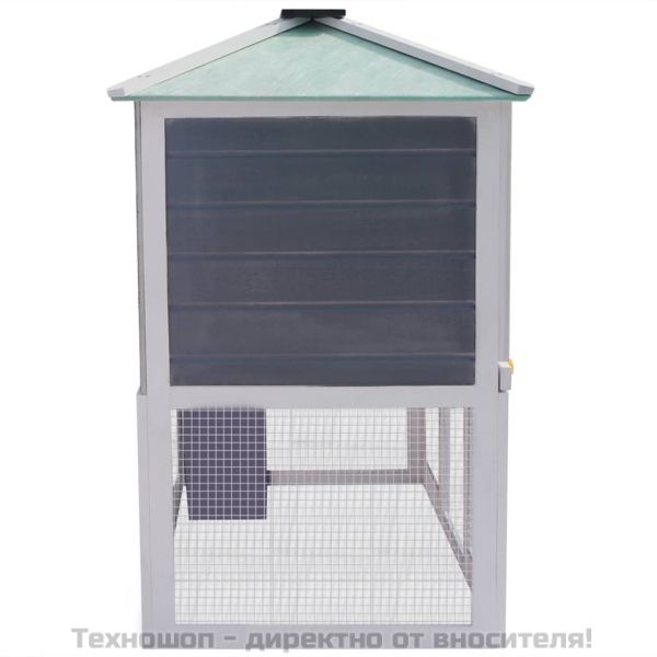 Дървена клетка за зайци с 2 нива